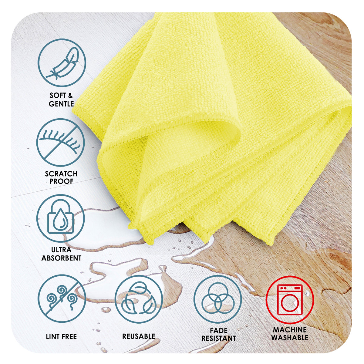 Microfiber Cleaning Cloths (Set of 96)